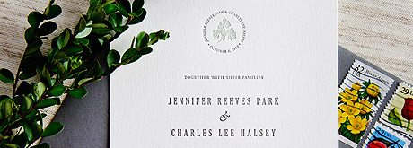 Letterpress Wedding Invitations - Signature
